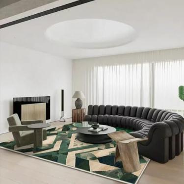 Imagem de Tapetes decorativos estilo casa, sala de estar, antiderrapantes, laváveis, para sala de jantar, macios e personalizáveis, para sofá e mesa (140x200 cm)/JH023-Flannel-7)