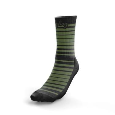 Imagem de Meia de Ciclismo Compressão One - 34 ao 39 - PITH, Verde musgo, 34-39