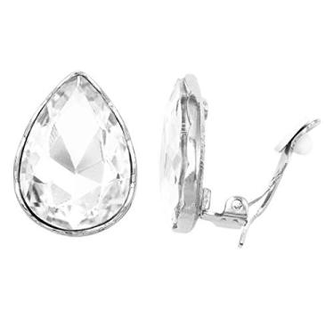 Imagem de Rosemarie & Jubalee brincos femininos de cristal com pingente de lágrima e cristal brilhante