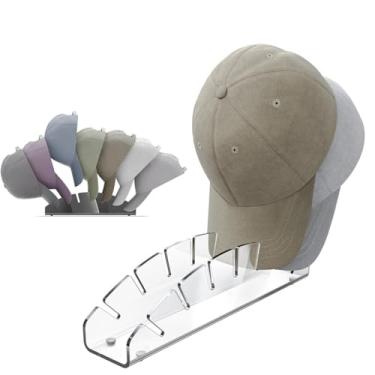 Imagem de Suporte para Chapéus de Beisebol Organizador Exibição Armazenamento Prateleira Armário Mesa Escritório Rack Multifuncional Decoração Fashion Econômica em Acrílico Criatividade Única