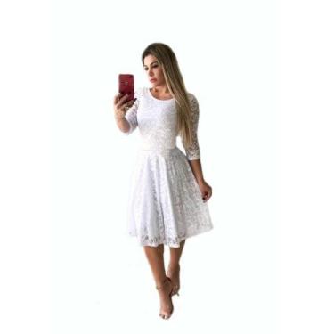 Imagem de Vestido Renda 66 Festa Civil Aniversario Formatura Batizado - Bella Fe