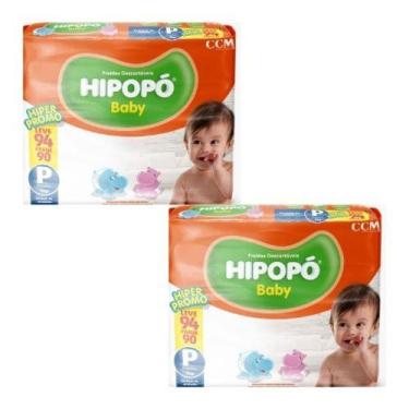 Imagem de Fralda infantil Hipopo Hiper 2 Pacotes Tamanho M Com 188 Unidades