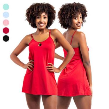 Imagem de Camisola Curta de Dormir Pijama Feminino sem Bojo Viére - Vière, G, Ve