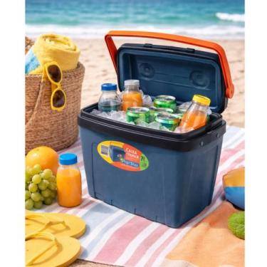 Imagem de Cooler Caixa Térmica Compacta 7 Litros Com Alça Perfeita para Lanches,