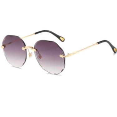 Imagem de Óculos De Sol Aviador Feminino Degradê Ondulado Uv400 - MORIÓLLI ARTIG