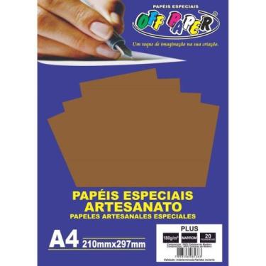 Imagem de Papel Plus Marrom 180g A4 20 Fls - Off Paper