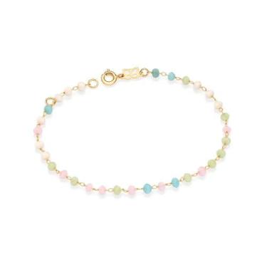 Imagem de Pulseira rommanel banhado ouro 3x 24k 18k e 22k feminina cristais colo