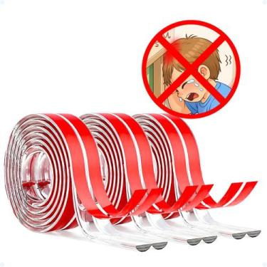 Imagem de Kit 3 Protetor Quina Móveis Borda Mesa Cantoneira Silicone - Hxt