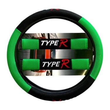 Imagem de Kit protetor de cinto + capa de volante type'r verde - NOVAT