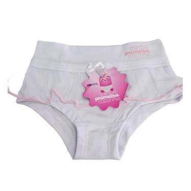 Imagem de Primeira calcinha menina cotton algodão Upkiddy Cor:BRANCA, Branco
