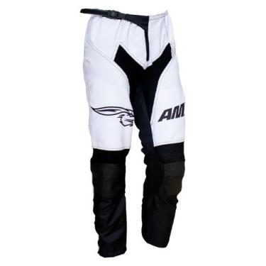 Imagem de Calça Amx Prime One Branco Preto Trilha Motocross, 54