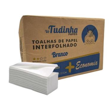Imagem de Papel Interfolha Vó Tudinha 20x21cm 2 Dobras Branco