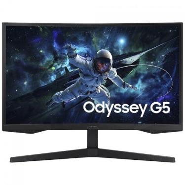 Imagem de Monitor Gamer Samsung Odyssey G5, 27 Pol, VA, Curvo, QHD, 1ms, 165Hz, 