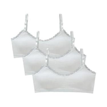 Imagem de Sutiãs De Treinamento Para Meninas Com Renda, Algodão Macio, Acolchoad
