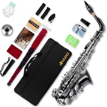 Imagem de Saxofone Alto Mi Bemol Vedo Laqueado Completo Com Estojo Boquilha, Cin
