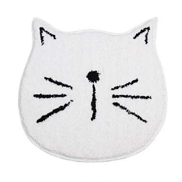 Imagem de Tapete de banheiro com desenho macio, macio, antiderrapante, absorvente de água, para sala de estar, quarto, banheiro, varanda, entrada, lavagem, 6060 cm, branco, 6060 cm