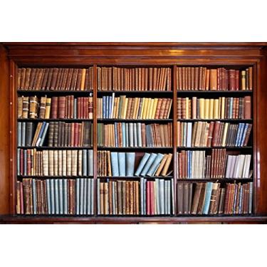 Imagem de Yeele – Cenário de estante de livros vintage retrô de 2,4 m x 1,8 m, cenário de fotografia clássico, livros, biblioteca, fotografia, pano de fundo, estudantes, crianças, adulto, retrato, retrato, foto, cabine de fotografia, acessórios, estúdio
