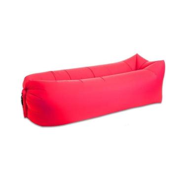 Imagem de Saco de dormir Sofa Inflavel Puff Camping Magico Preguiçoso Colchonete  Portatil   Ar Praia PasseiosTrilha