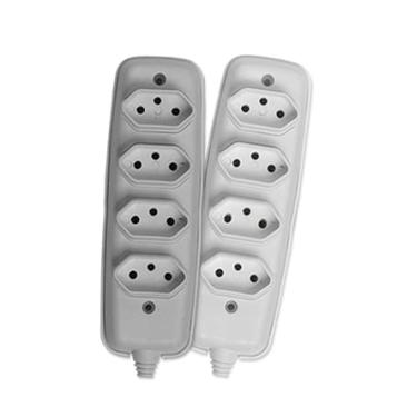 Imagem de Tomada Em Barra Quádrupla Cinza 1634