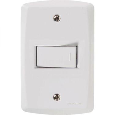 Imagem de 1 Interruptor Simples 10 A 250v Horizontal Lux2 Branco