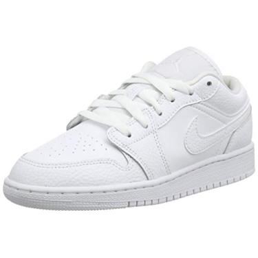 Imagem de Nike Tênis de basquete masculino Air Jordan 1 Low (Gs), Branco, 20