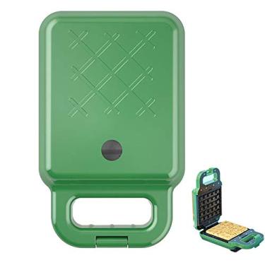 Imagem de Yajun Mini sanduicheira doméstica pequena 550 W máquina de café da manhã torrador luz máquina de alimentos máquina de waffles, verde