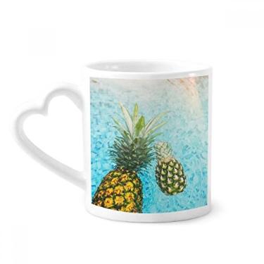 Imagem de Abacaxi Frutas Vermelhas Imagem Caneca Água Azul Café Cerâmica Copo Coração Vidro