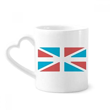 Imagem de Caneca estilo retrô bandeira do Reino Unido café cerâmica copo de coração de vidro