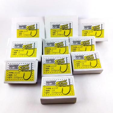 Imagem de Kit Anzol Marine Sports Super Strong 4330 1 Ao 8 - 500 Peças