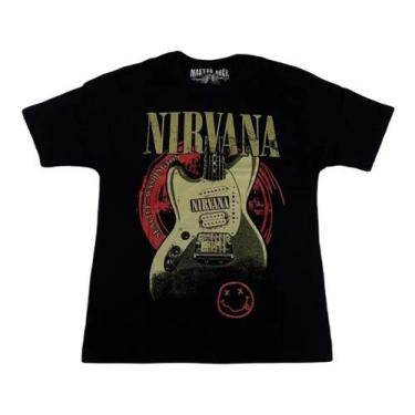 Imagem de Camiseta Nirvana Banda De Grunge Rock Guitarra Blusa Adulto Unissex Mr