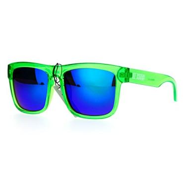 Imagem de Óculos de sol masculinos esportivos com chifre neon pop da Kush, Dark Green, One Size