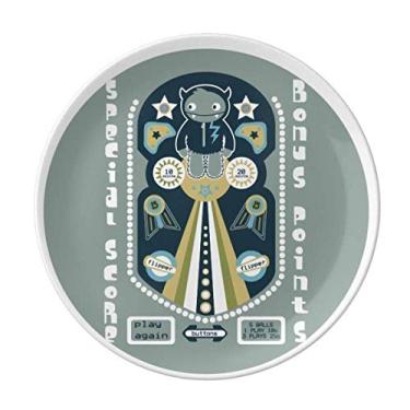 Imagem de Prato de monstro decorativo de porcelana Salver do Universo e Alienígena