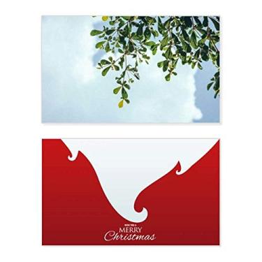 Imagem de Green Leaves Blue Sky Holiday Holiday Merry Christmas Congrats Card Christmas Letter Message