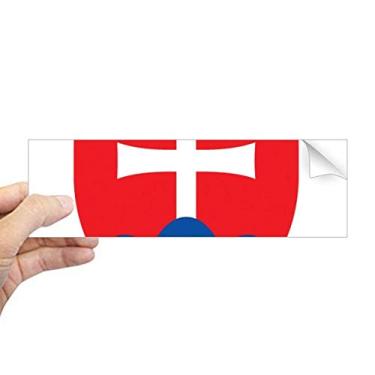 Imagem de DIYthinker Adesivo retangular com emblema nacional da Eslováquia, europeu, decalque para janela
