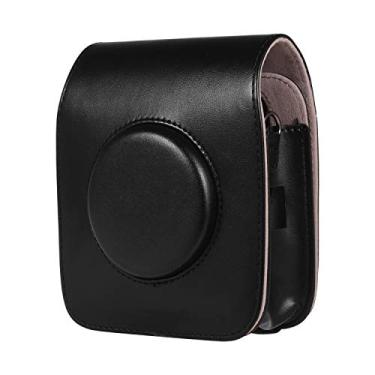 Imagem de Domary Bolsa portátil de couro PU para câmera com alça de ombro compatível com câmera instantânea Fujifilm Fuji Instax SQ20