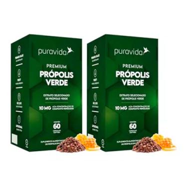 Imagem de 2x Premium Própolis Verde 60 Caps - Pura Vida
