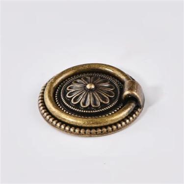 Imagem de Armário de latão sólido alças gaveta de mesa puxar maçaneta da porta para gaveta botão móveis ferragem acessórios de cozinha, t2518 bronze