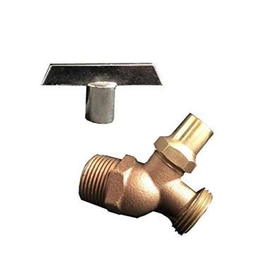 Imagem de EZ-FLUID 3/4" MIP X 3/4" MHT Mangueira macho rosca conector mangueira babador de mangueira com chave solta, mangueira de latão resistente sem torção torneira de água, mangueiras de jardim ao ar livre torneira de válvula de desligamento de torneira babadores (1 pacote)