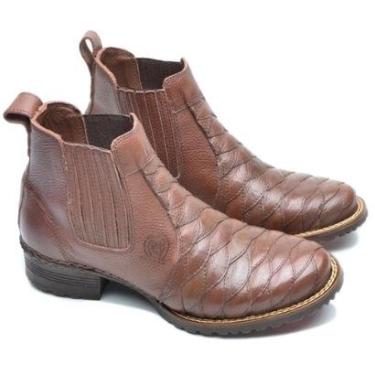 Imagem de Bota Country Flavine Cano Curto Escamada Texana Masculina-Masculino