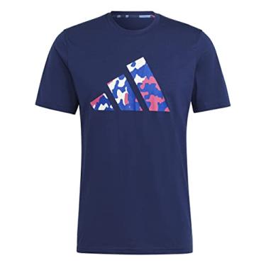 Imagem de Camiseta Adidas Essentials Camo Marinho-p