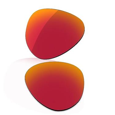 Imagem de LenzReborn Lente polarizada de substituição para óculos de sol RayBan Aviator RB3025 62 mm - vermelho fogo - polarizado espelhado