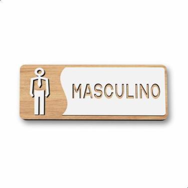 Imagem de Placa De Banheiro Placas Para Banheiro Feminino Masculino - Facris