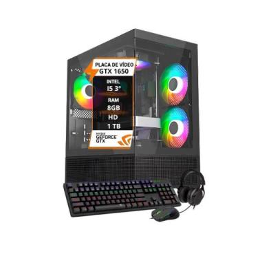 Imagem de Computador Pc Gamer I5 3 Gtx 1650 8Gb Ram Hd 1Tb Ssd 120Gb - Wj Info