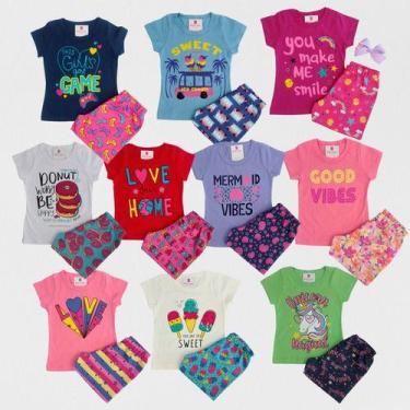 Imagem de Kit Roupa Infantil Atacado Menina 20 Peças 10 Conjunto Lote - Kitilica