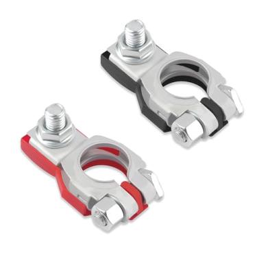 Imagem de 2 peças de terminais de bateria de carro compatíveis com Nissan Altima Maxima, conectores de terminal de bateria de cobre para extremidades de cabo de bateria, terminal de bateria negativo e positivo