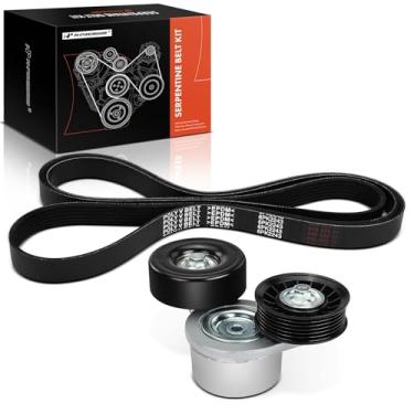 Imagem de A-Premium Kit de transmissão de correia serpentina do motor compatível com Dodge Ram 1500 2500 2002-2003, Durango 2000-2003, Dakota 2000-2003 - SOHC 3.7L 4.7L