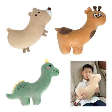 Imagem de Almofada de Cinto de Segurança para Crianças Urso de Pelúcia - Kinglee