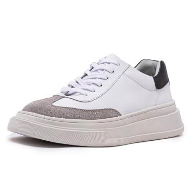 Imagem de Tênis Casual Matt Avalon em Couro Cinza, 46