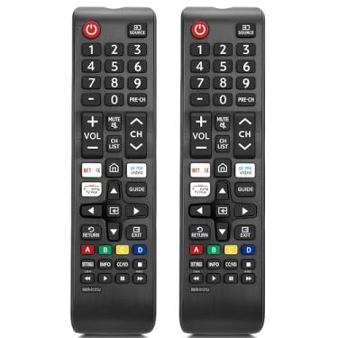 Imagem de [Pacote com 2] Novo controle remoto substituído BN59-01315J para Smart TV Samsung UN50TU7000F UN55TU7000F UN58TU7000F UN58TU700DF UN65TU7000F UN43TU7000F UN65TU700DF com teclas Netflix PrimeVideo