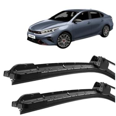 Imagem de Palheta Limpador ParaBrisa Par Palheta Limpador ParaBrisa Cerato 2009 2010 2011 2012 Silicone encaixe Gancho